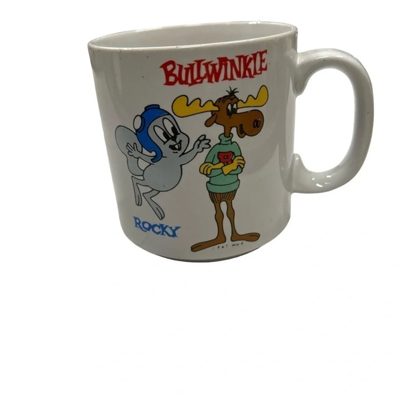 Vintage 1980’s Bullwinkle & Rocky coffee mug.  Great used condition‎ Pat Ward - Picture 2 of 9